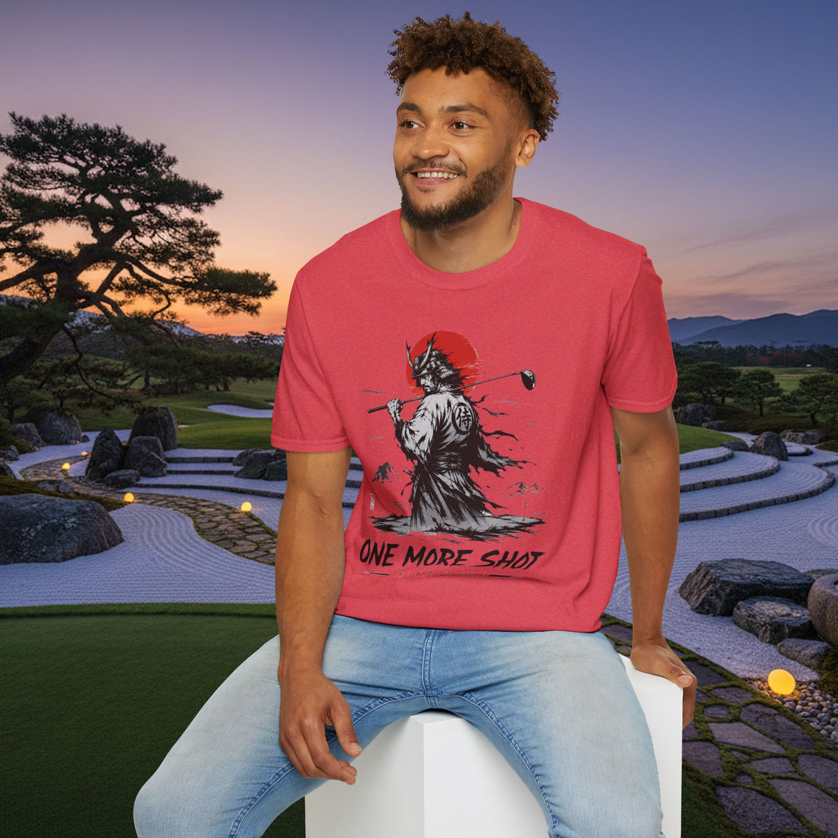 Samurai Golfer T-Shirt — "One More Shot" Graphic Tee