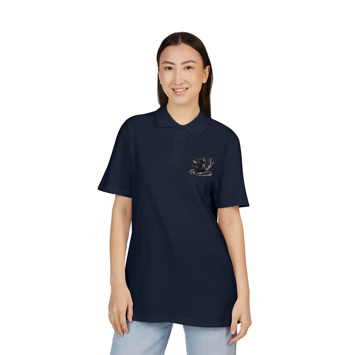 Ink Brush Bunker Blast Samurai Golfer Zanshin Polo