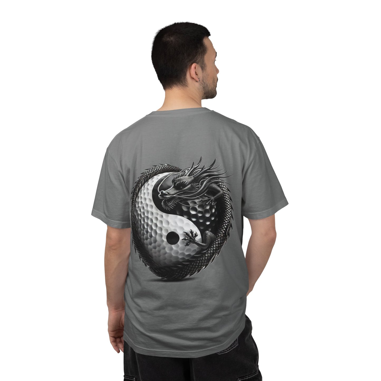 Zen Spot Golf Custom Dragon Yin-Yang Golf Ball Graphic T-Shirt