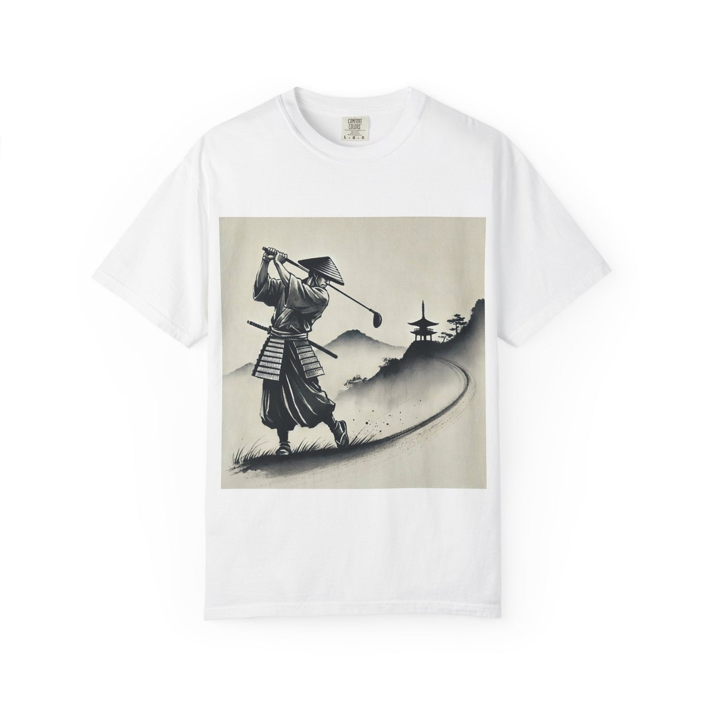 Samurai Golf T-Shirt — Vintage Japanese Golf Warrior Art