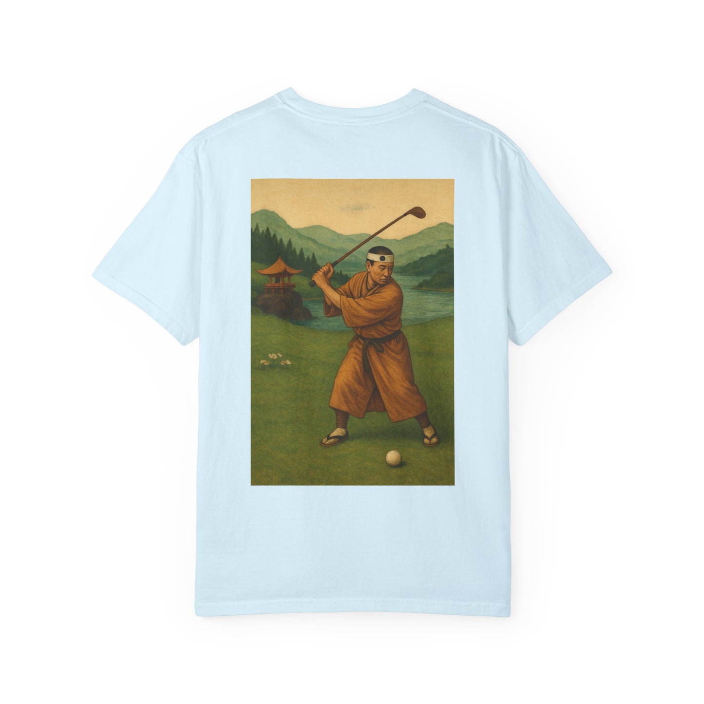 Zen Spot Golf Custom Vintage Monk Golfer Graphic T-Shirt