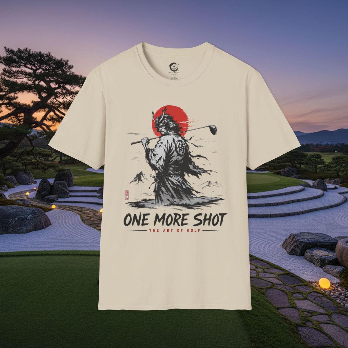 Samurai Golfer T-Shirt — "One More Shot" Graphic Tee