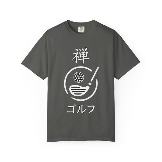 Zen Spot Golf Custom "Zen Golf" Minimal Japanese Kanji Graphic T-Shirt