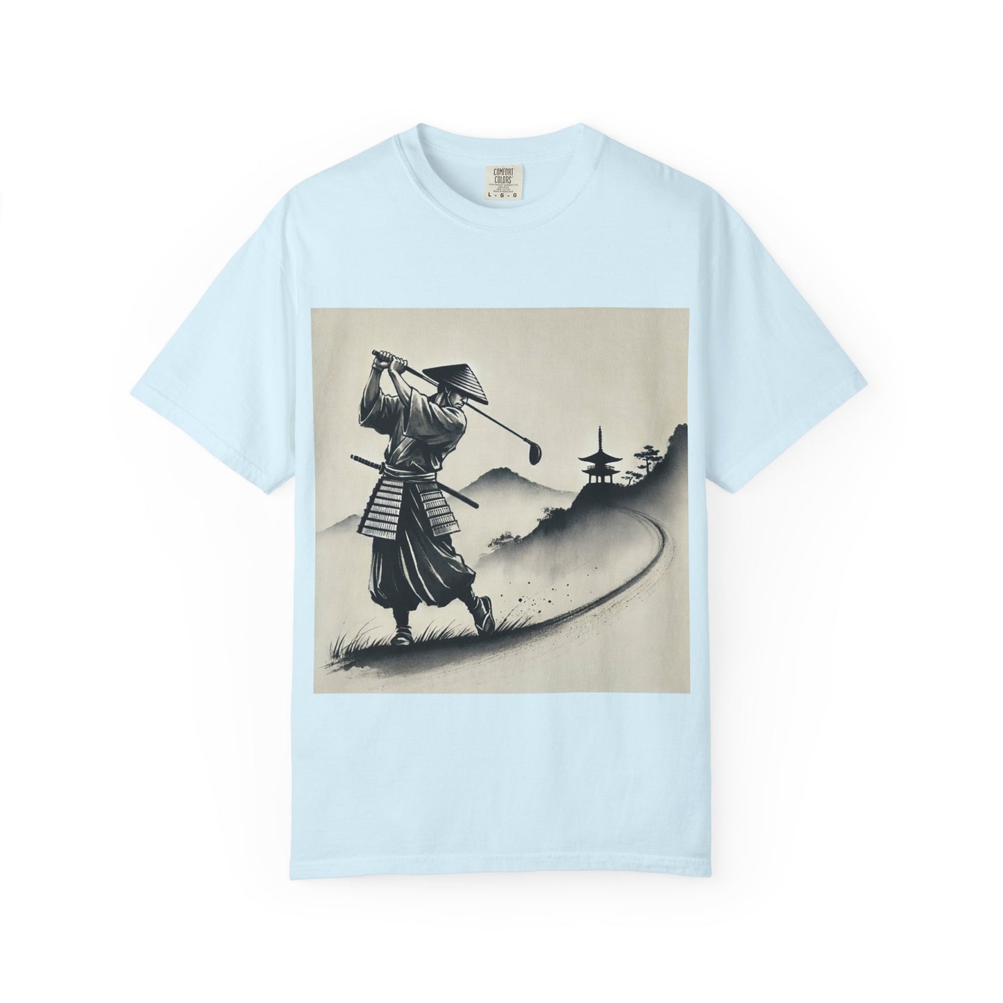 Zen Spot Golf Custom Samurai Golfer Warrior Art Graphic T-Shirt