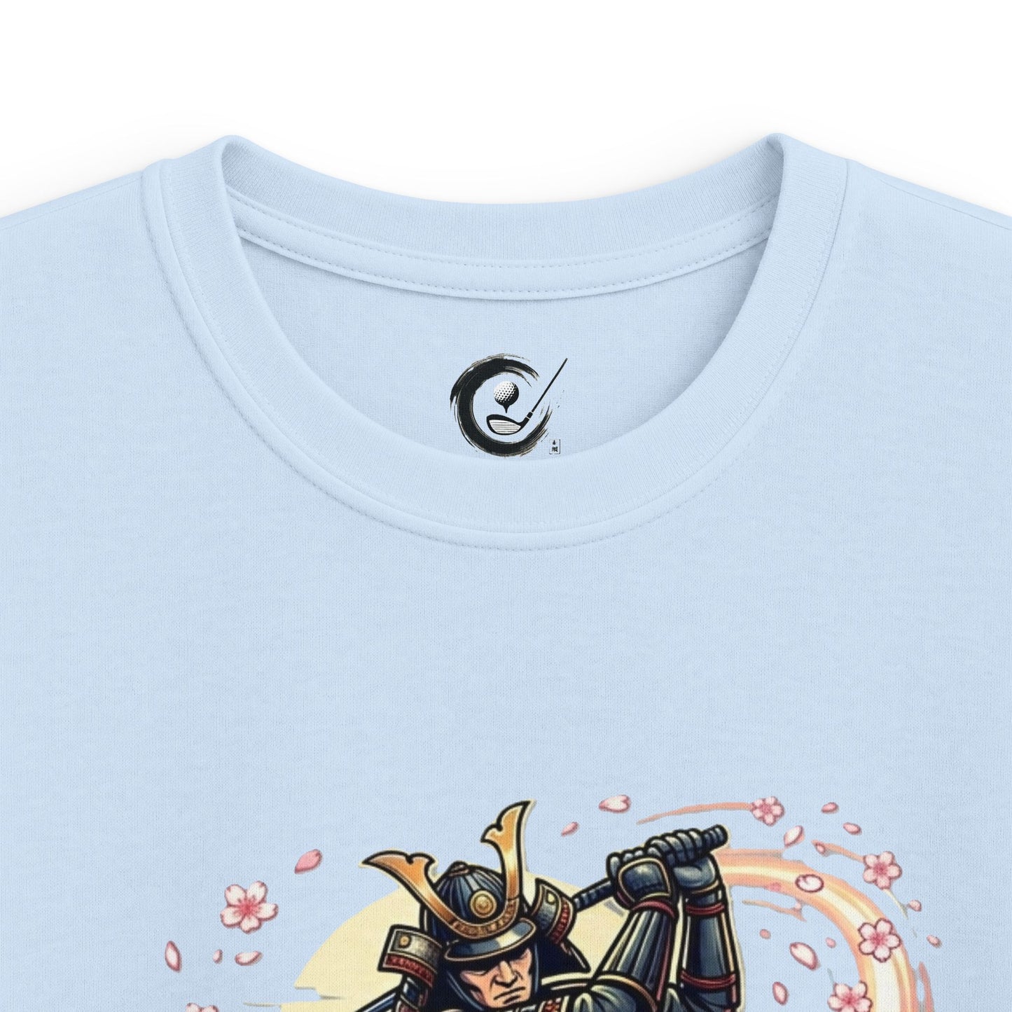 Zen Spot Golf Custom Samurai Golfer Kids Vintage Warrior Swing Graphic T‑Shirt