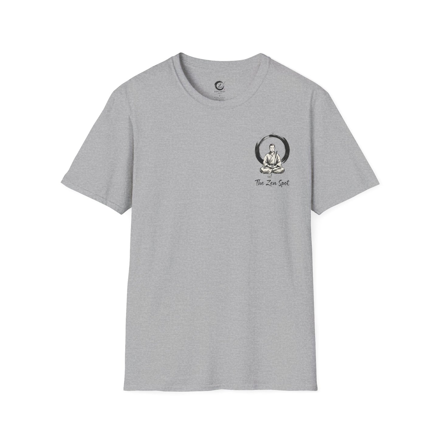 Zen Spot Golf Custom Gildan Zen Buddha Golfer Enso Circle illustration "The Zen Spot" logo T-Shirt