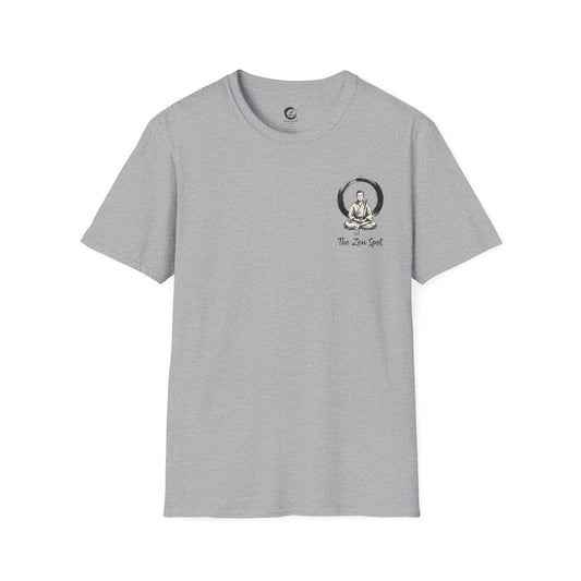 Zen Spot Golf Custom Gildan Zen Buddha Golfer Enso Circle illustration "The Zen Spot" logo T-Shirt