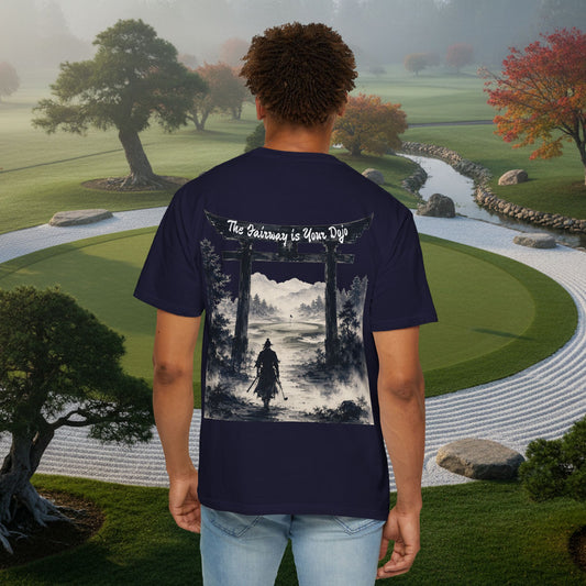 Samurai Torii T-Shirt — "The Fairway Is Your Dojo" Graphic Tee