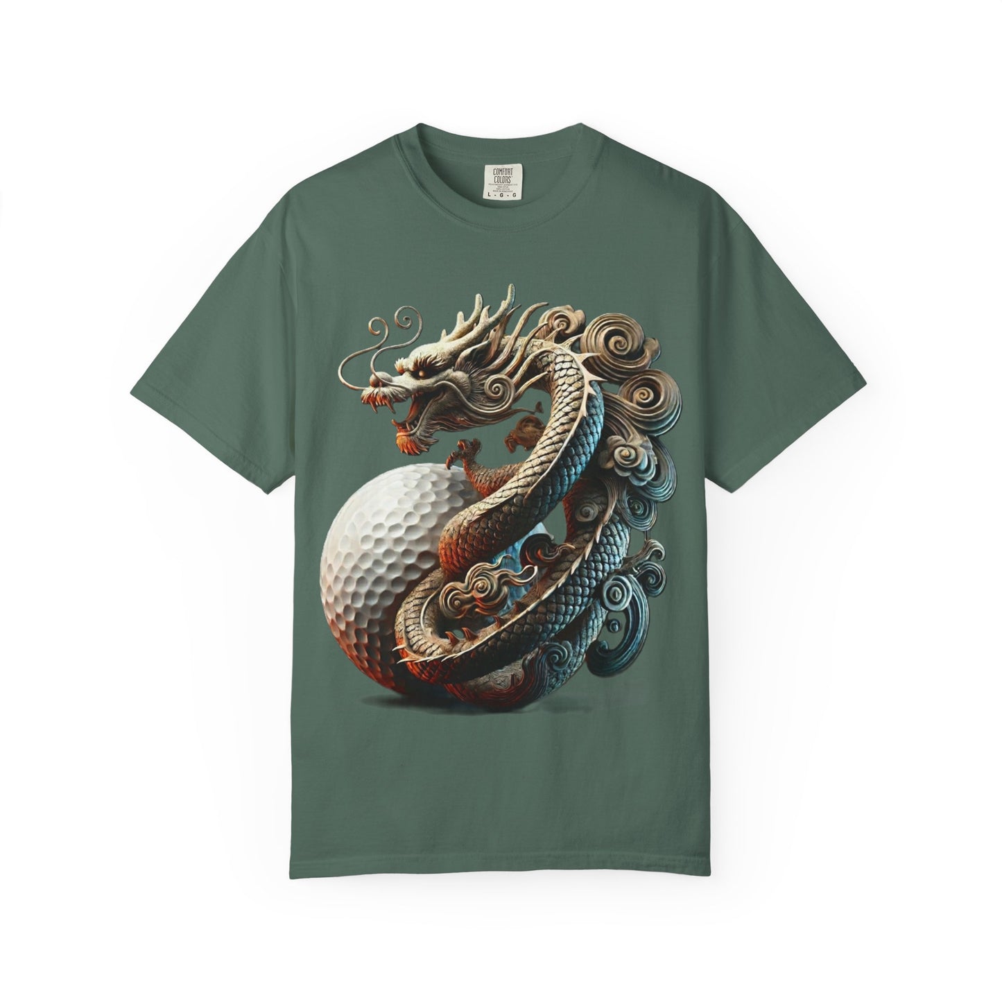 Zen Spot Golf Custom Dragon Golf Ball Graphic T-Shirt