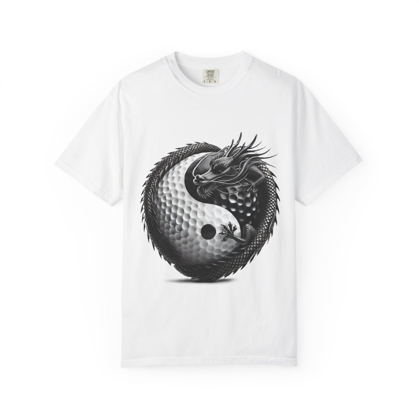 Zen Spot Golf Custom Yin Yang Dragon Golf Ball Graphic T-Shirt