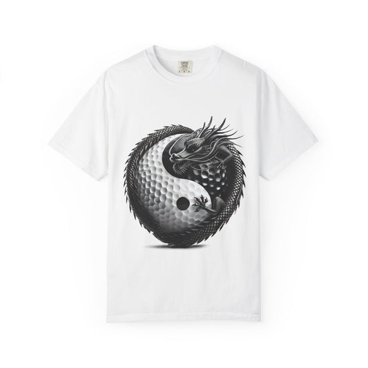 Zen Spot Golf Custom Yin Yang Dragon Golf Ball Graphic T-Shirt