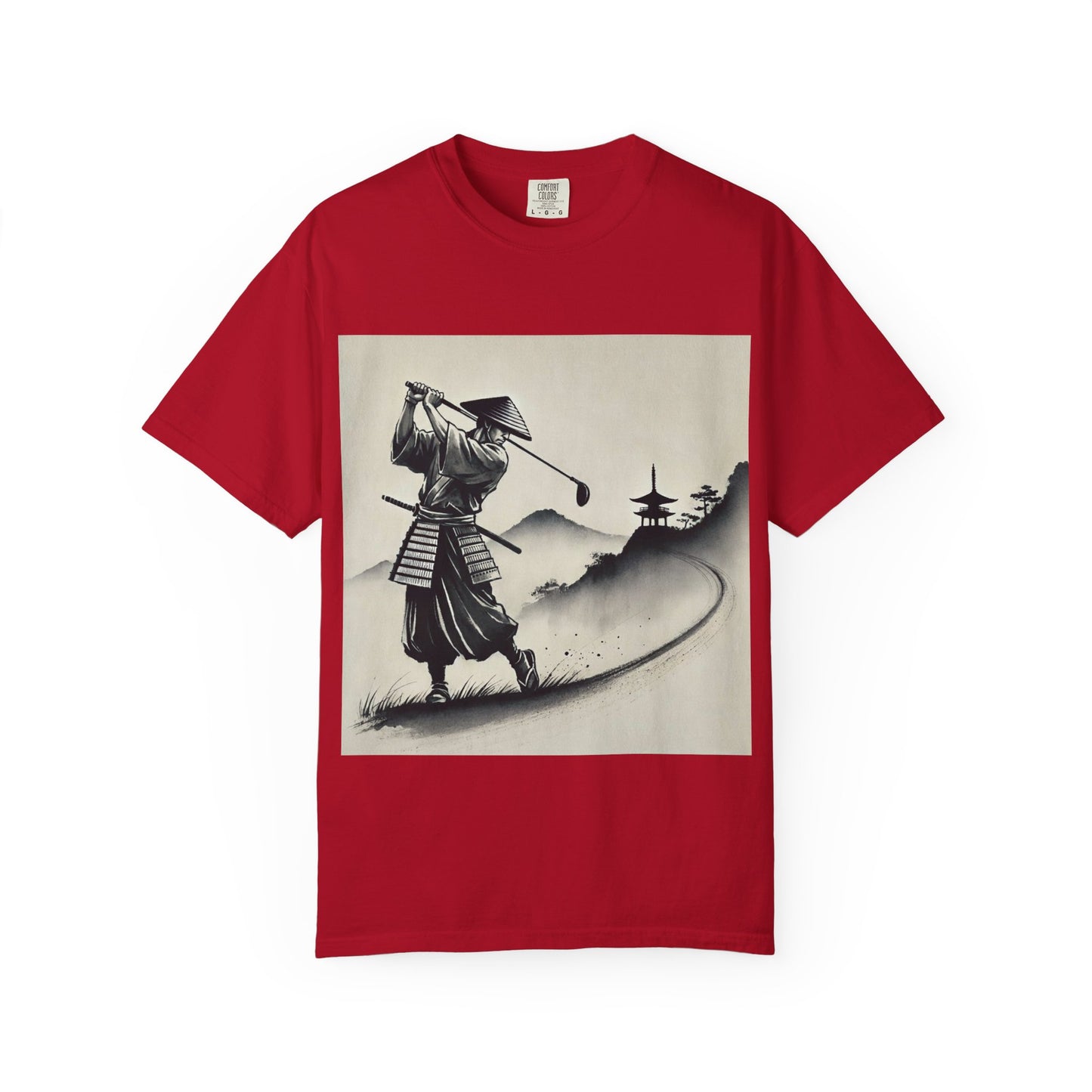 Samurai Golf T-Shirt — Vintage Japanese Golf Warrior Art