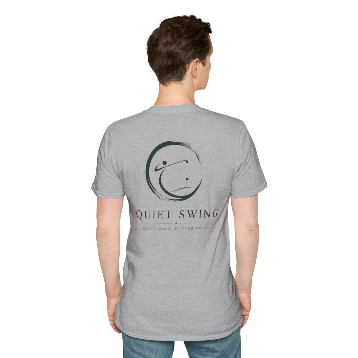 Enso Circle Golfer T-Shirt — Small Chest Logo, Cozy Casual Tee