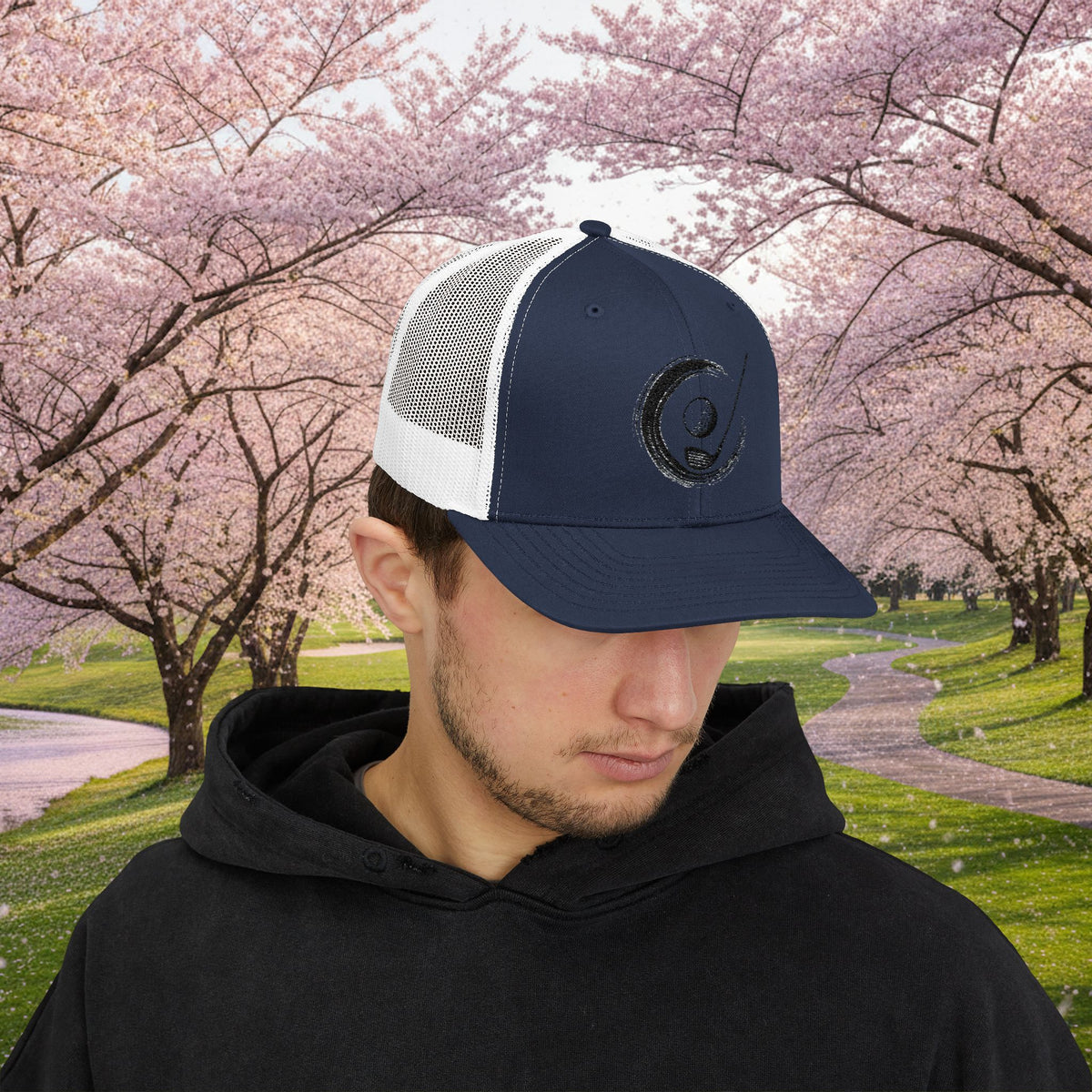 Embroidered "Zen Spot" Golf Logo Trucker Cap