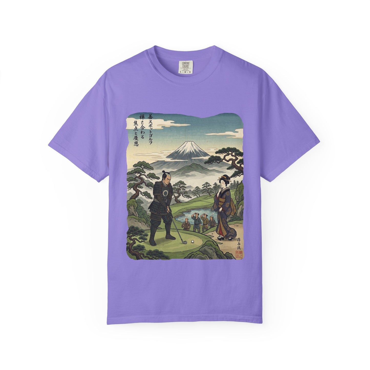 Zen Spot Golf Custom Vintage Mount Fuji Golfing Graphic T-Shirt