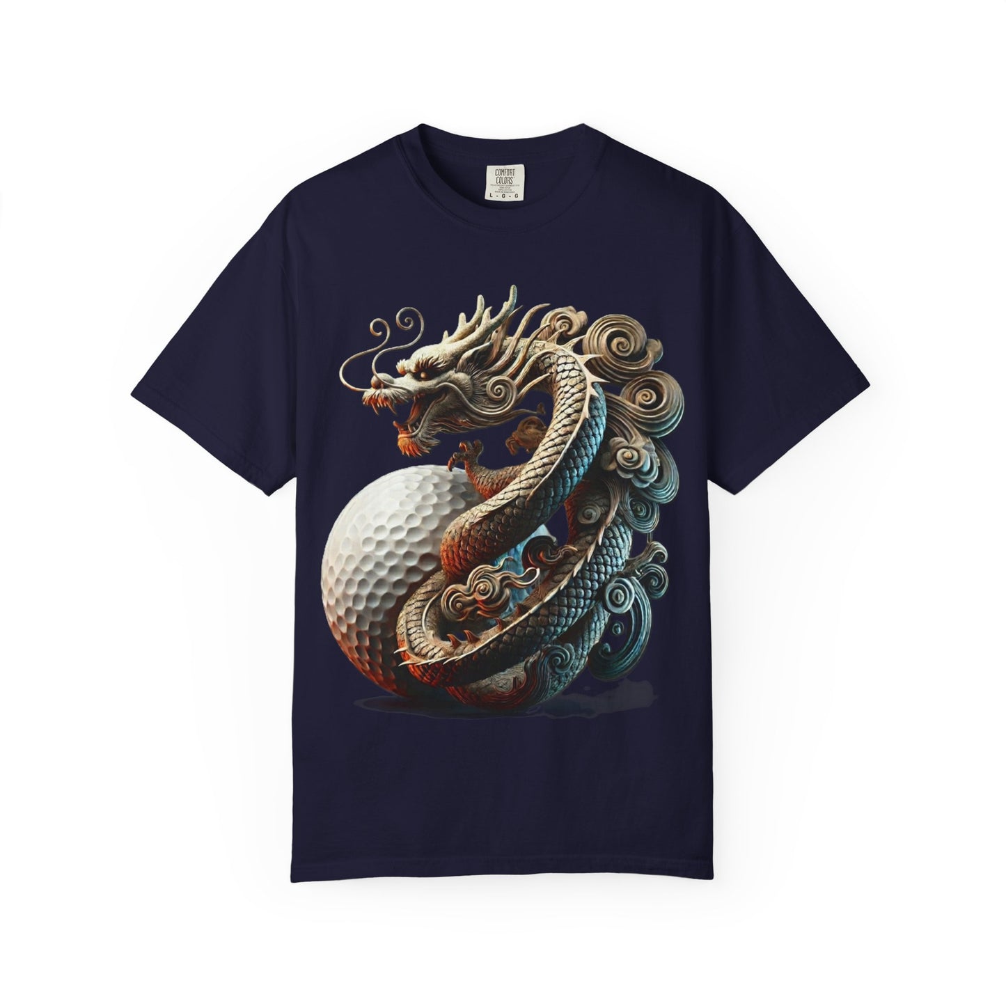 Zen Spot Golf Custom Dragon Golf Ball Graphic T-Shirt
