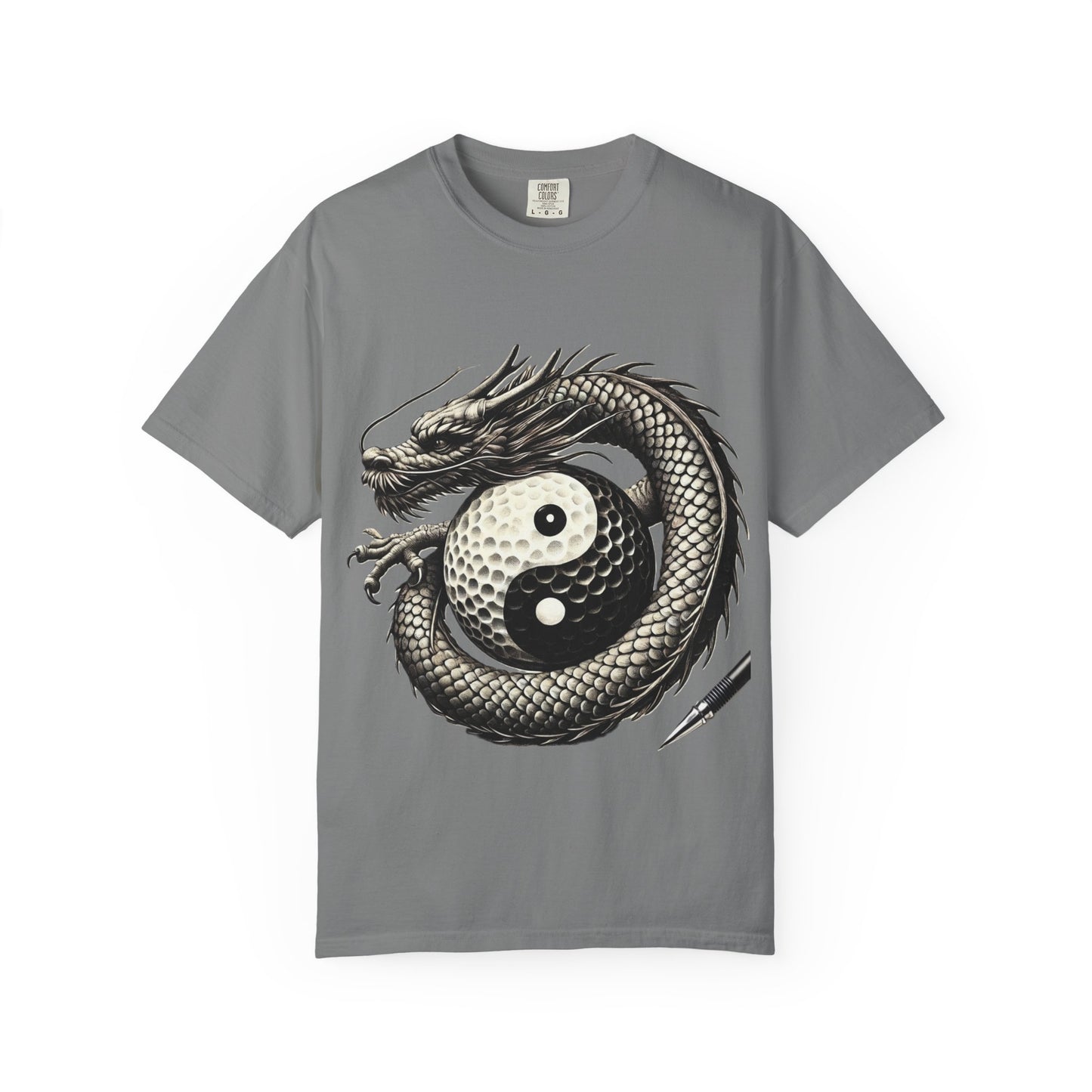 Zen Spot Golf Custom Yin Yang Dragon Golf Ball Graphic T-Shirt