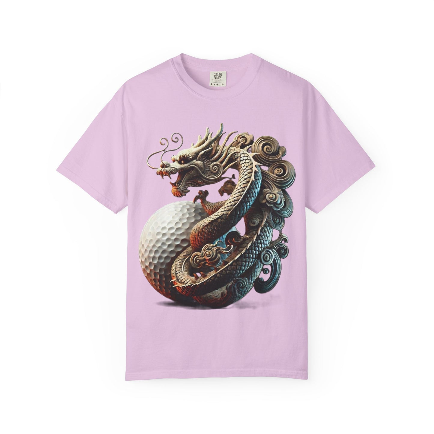 Zen Spot Golf Custom Dragon Golf Ball Graphic T-Shirt