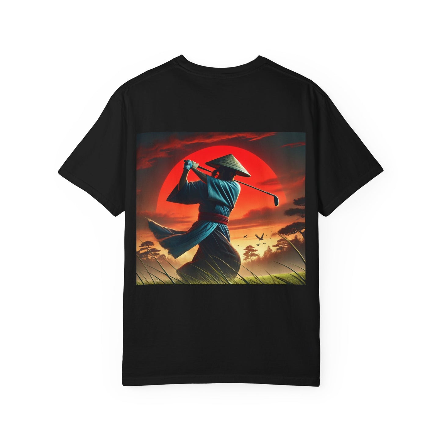 Samurai Golfer T-Shirt — Sunset Warrior Graphic Tee