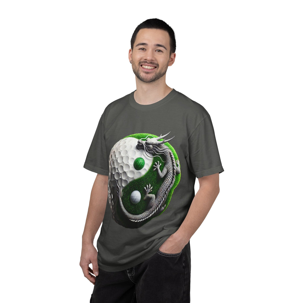 Yin Yang Dragon Golf Ball T-Shirt — Golf Graphic Tee