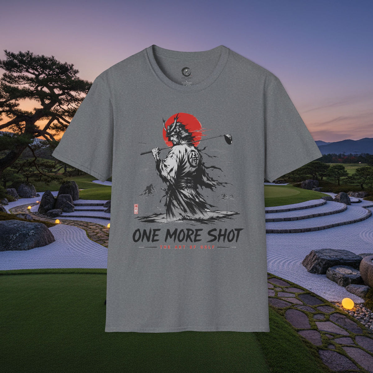 Samurai Golfer T-Shirt — "One More Shot" Graphic Tee