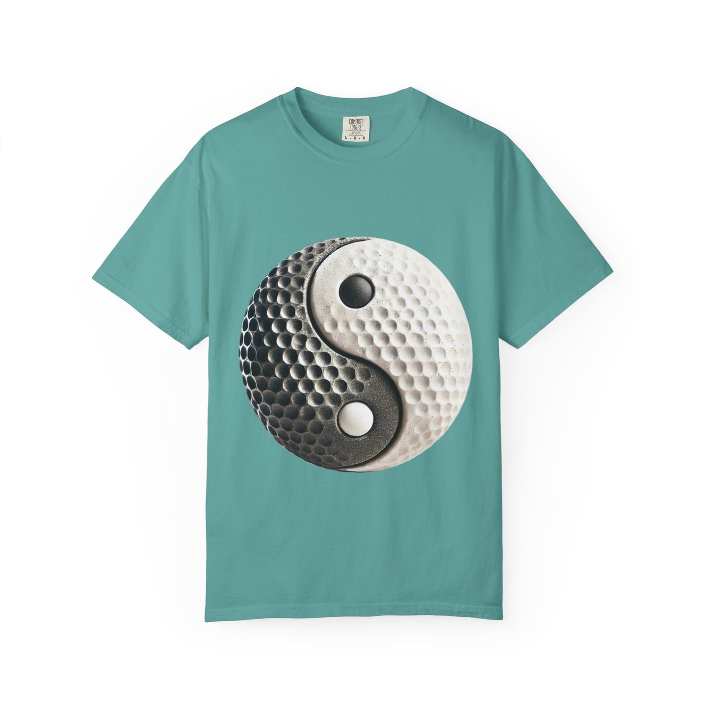 Zen Spot Golf Custom Stone Yin Yang Golf Ball Graphic T-Shirt