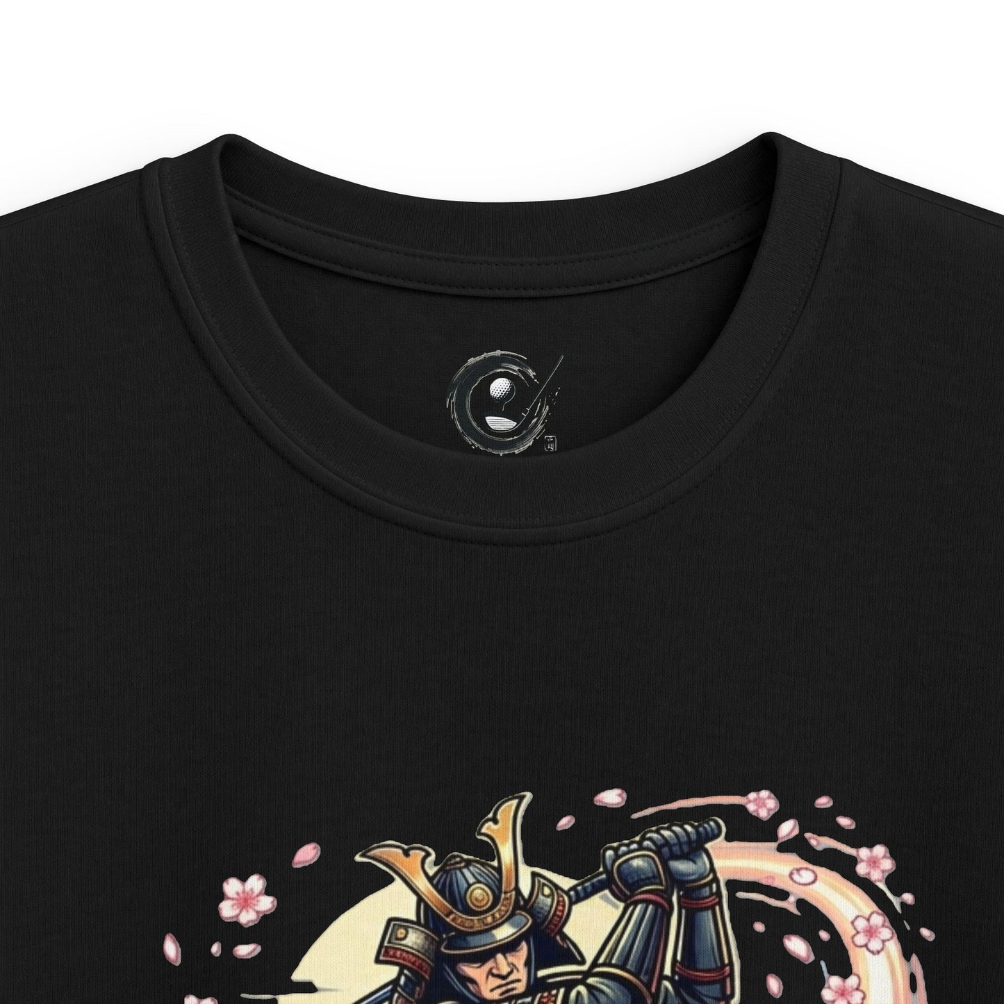 Zen Spot Golf Custom Samurai Golfer Kids Vintage Warrior Swing Graphic T‑Shirt