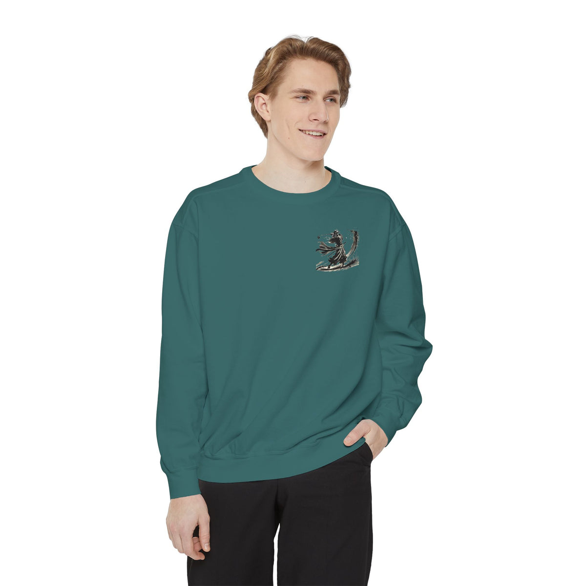 Bunker Blast Samurai Golfer Chest and Back Print Sweatshirt