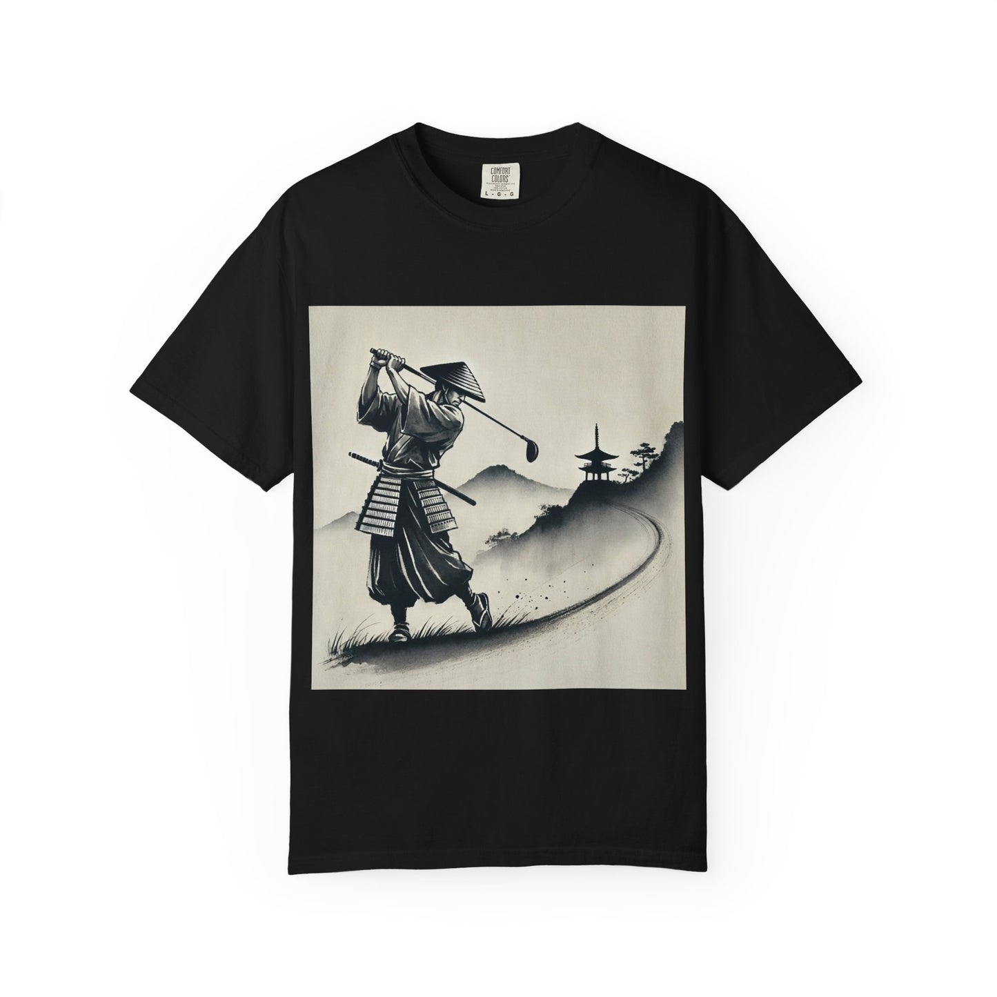 Samurai Golf T-Shirt — Vintage Japanese Golf Warrior Art