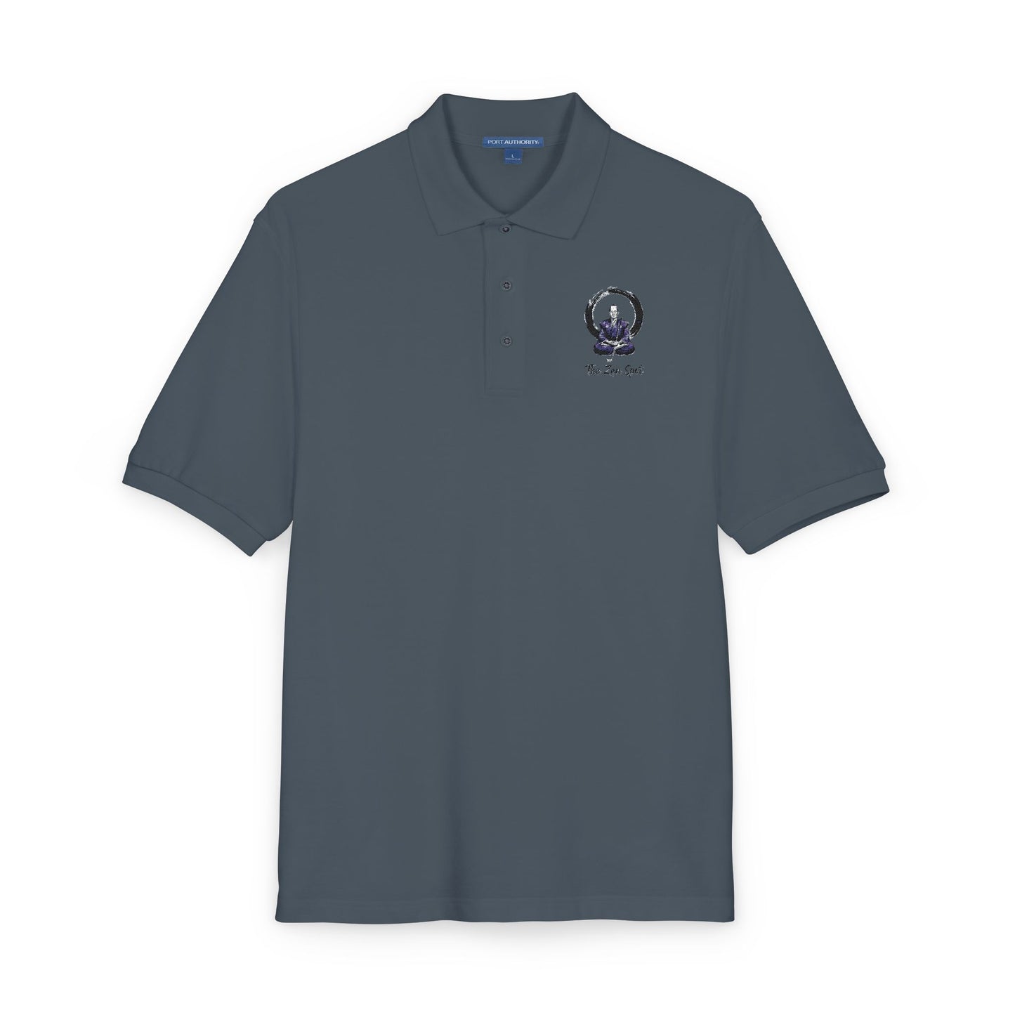 Zen Spot Golf Custom Port Authority Zen Samurai Golfer Enso Circle illustration "The Zen Spot" logo T-Shirt