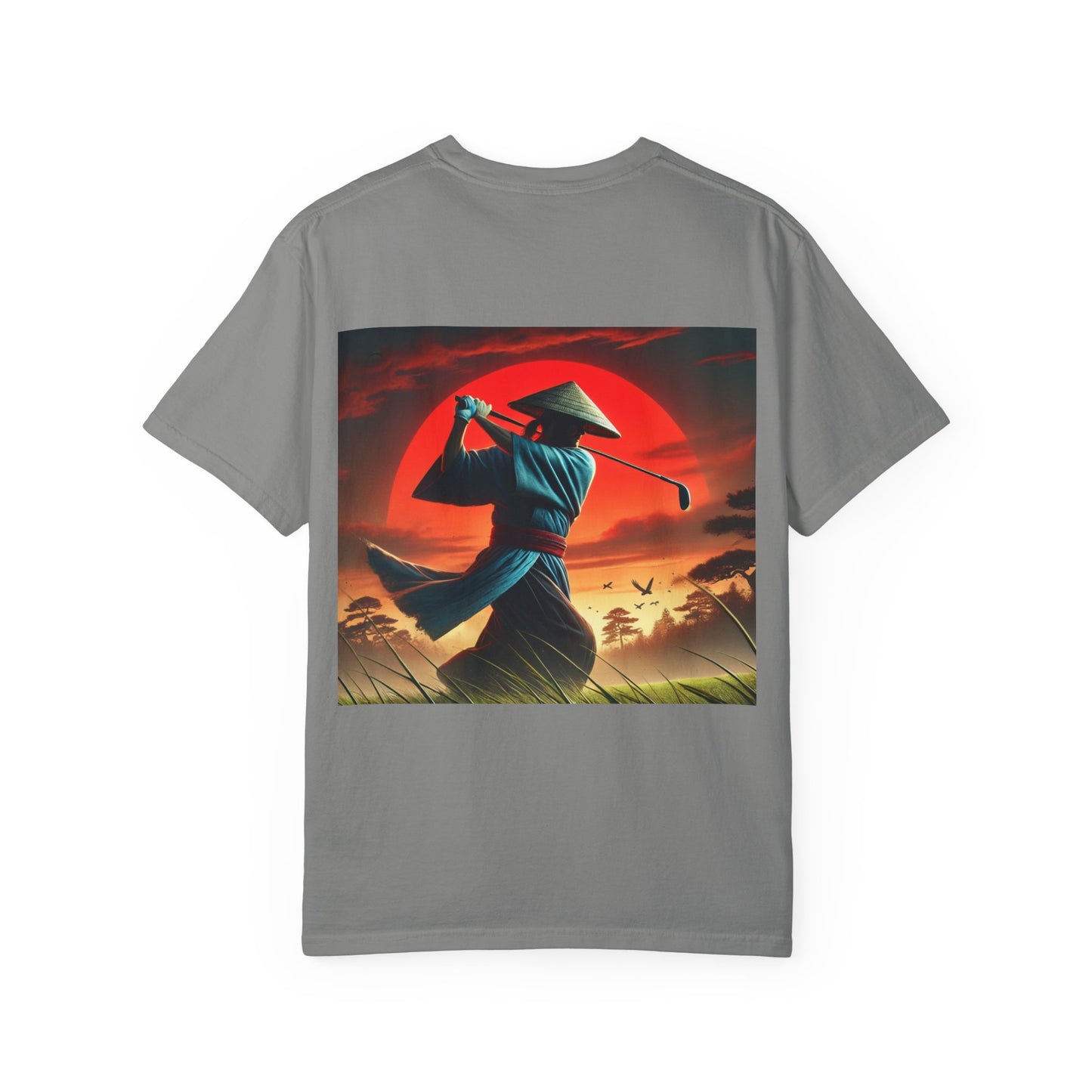 Samurai Golfer T-Shirt — Sunset Warrior Graphic Tee