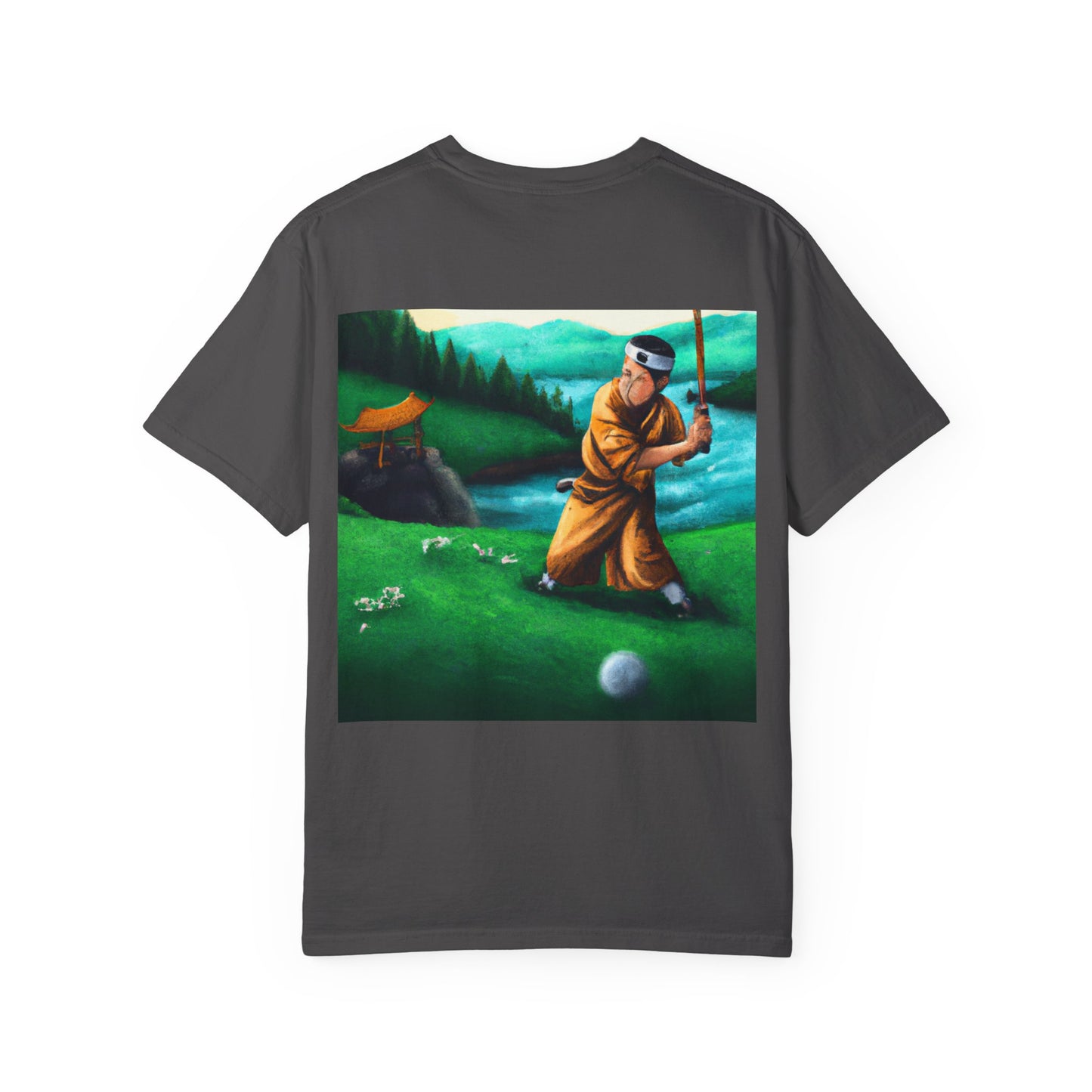 Golf Monk T-Shirt — Zen Golfer Scenic Back Print