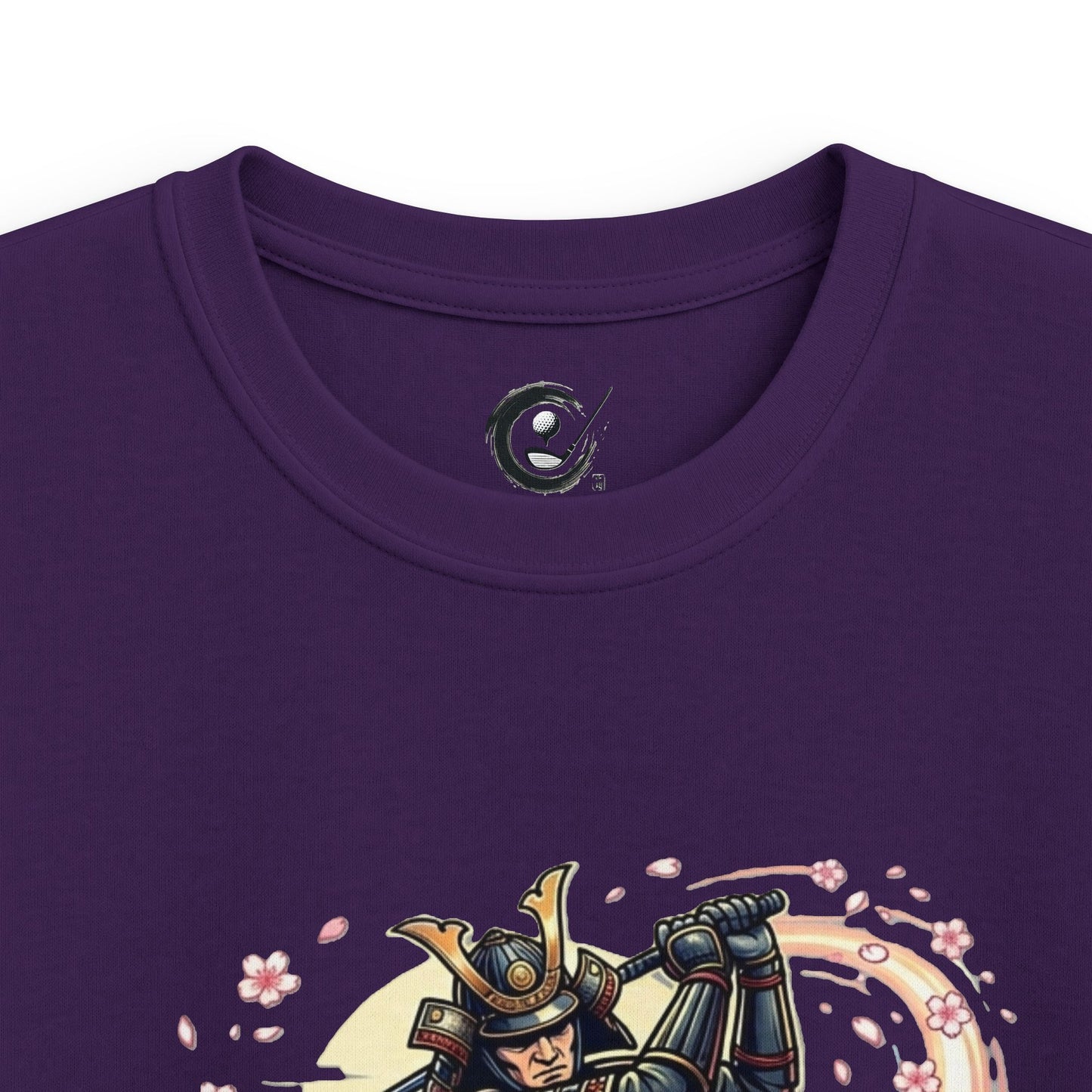 Zen Spot Golf Custom Samurai Golfer Kids Vintage Warrior Swing Graphic T‑Shirt