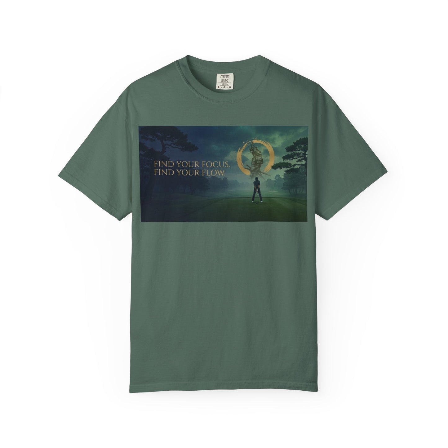 Zen Spot Golf Custom "Find Your Focus" Landscape Graphic T-Shirt