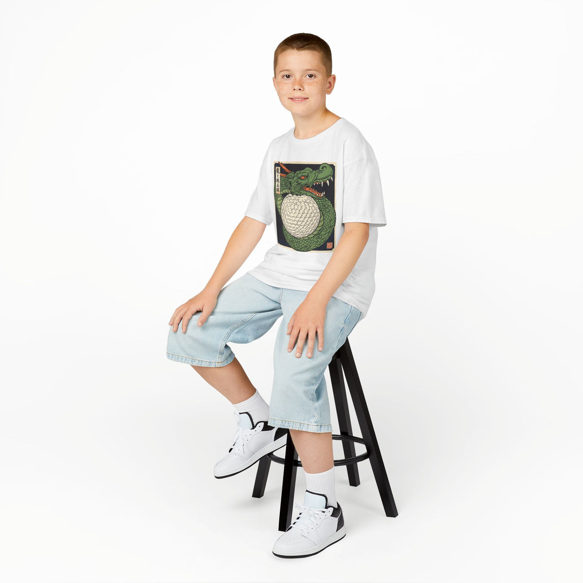 Green Dragon Wrapping a Golf Ball Kids Graphic T-Shirt