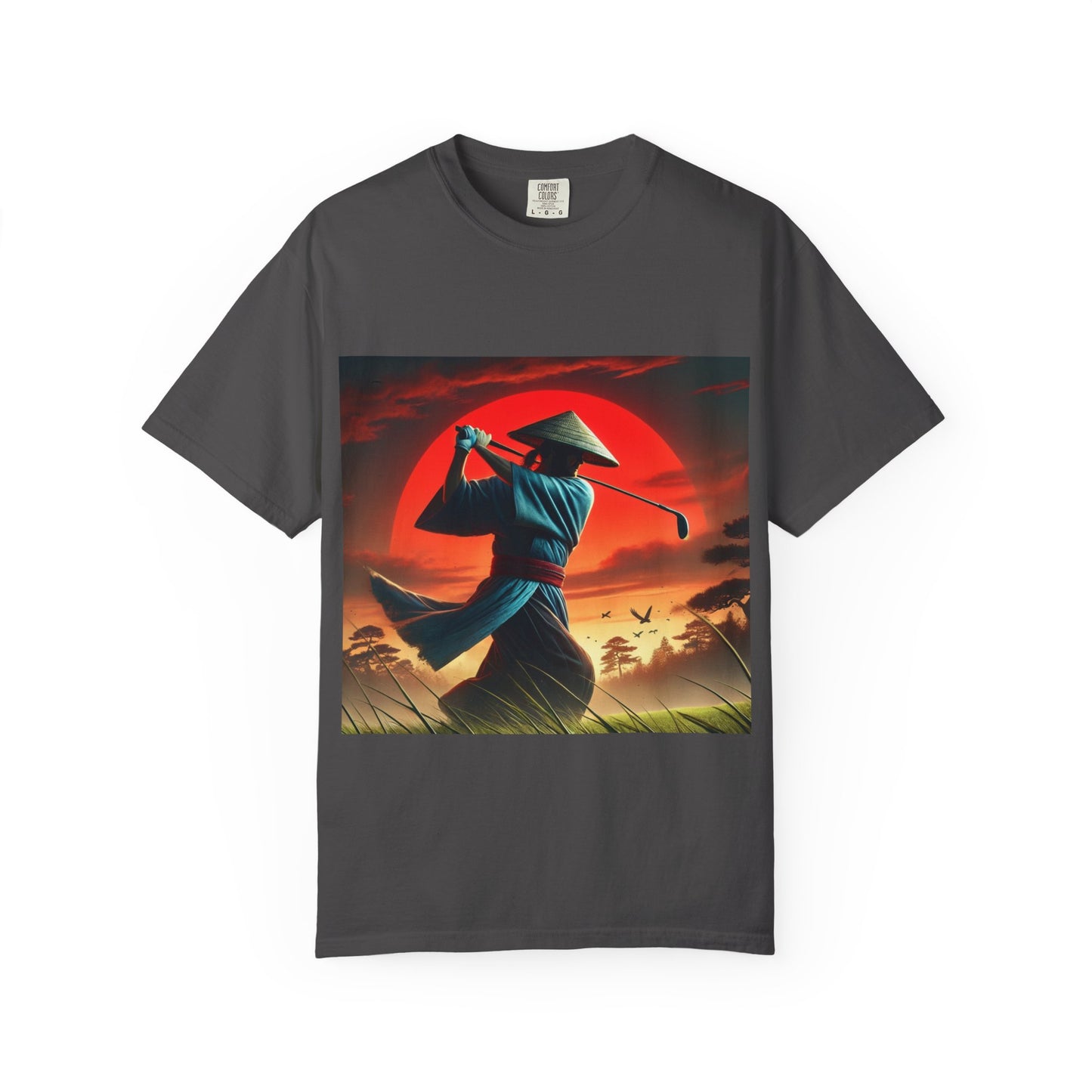 Samurai Golfer T-Shirt — Sunset Warrior Graphic Tee