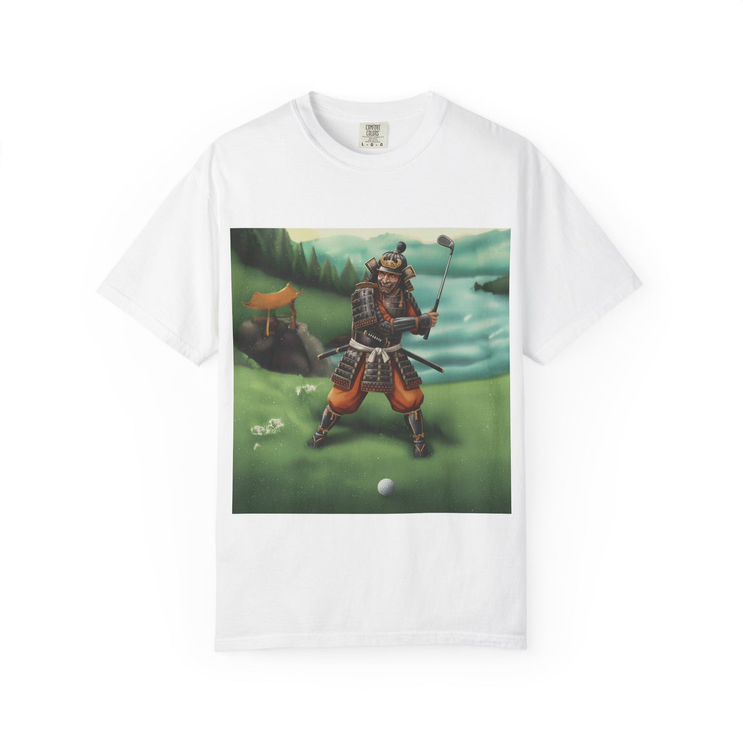 Samurai Golfer T-Shirt — Vintage Japan Warrior Golf Art Tee