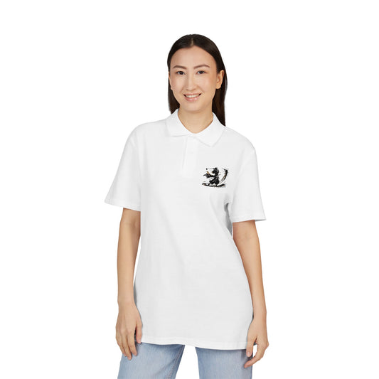 Ink Brush Bunker Blast Samurai Golfer Zanshin Polo
