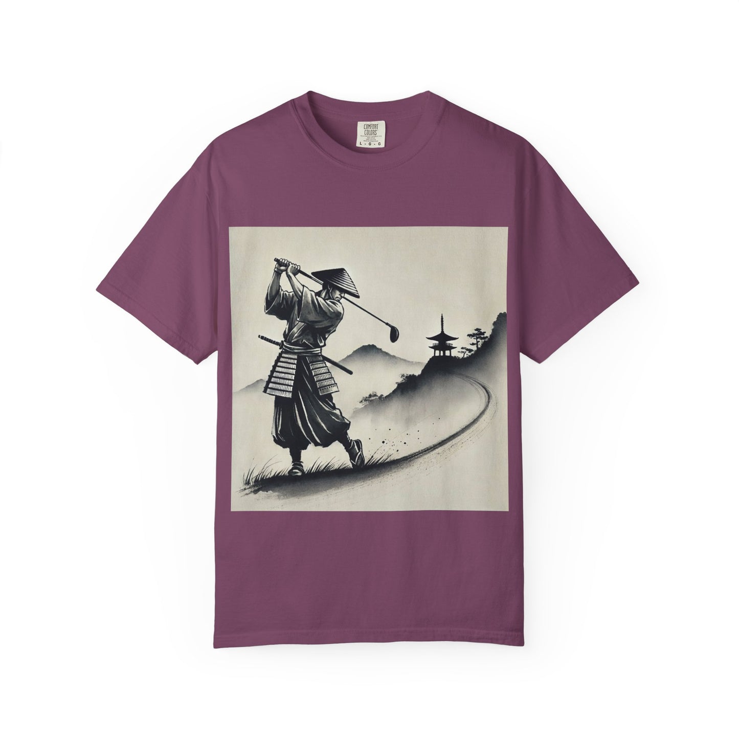 Zen Spot Golf Custom Samurai Golfer Warrior Art Graphic T-Shirt