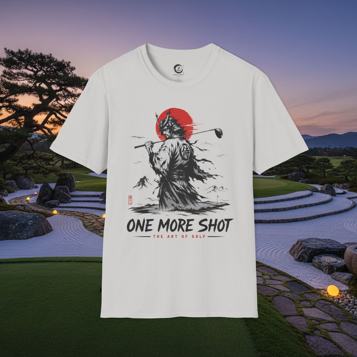 Samurai Golfer T-Shirt — "One More Shot" Graphic Tee