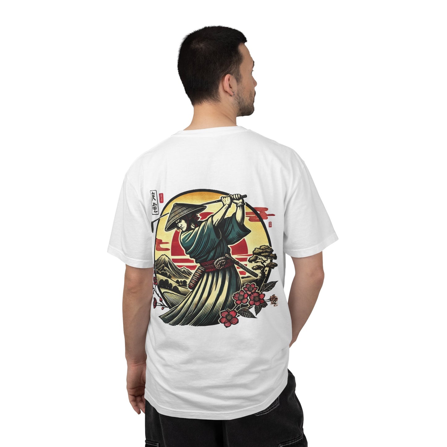 Samurai Sunset T-Shirt — Japanese Warrior Graphic Tee