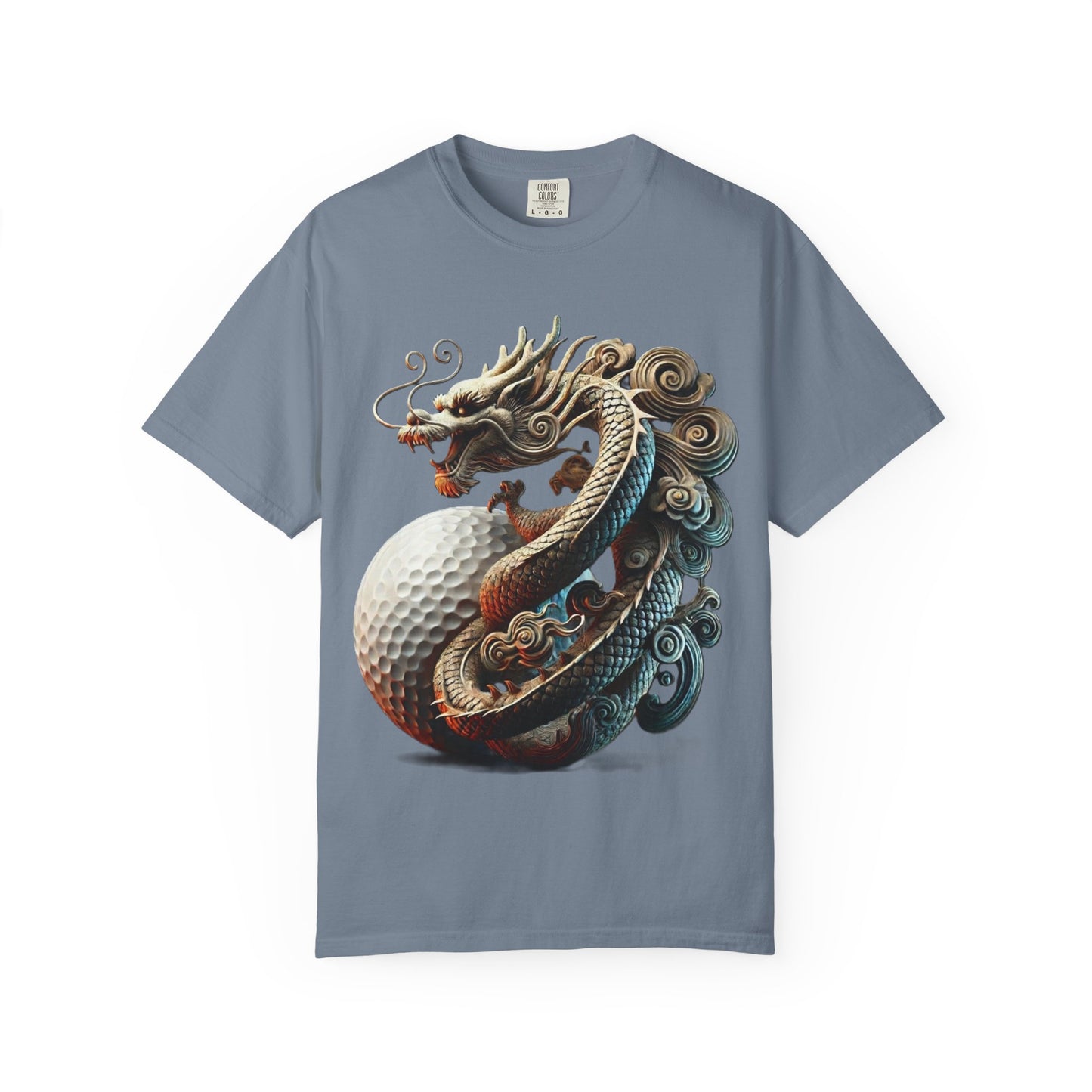 Zen Spot Golf Custom Dragon Golf Ball Graphic T-Shirt
