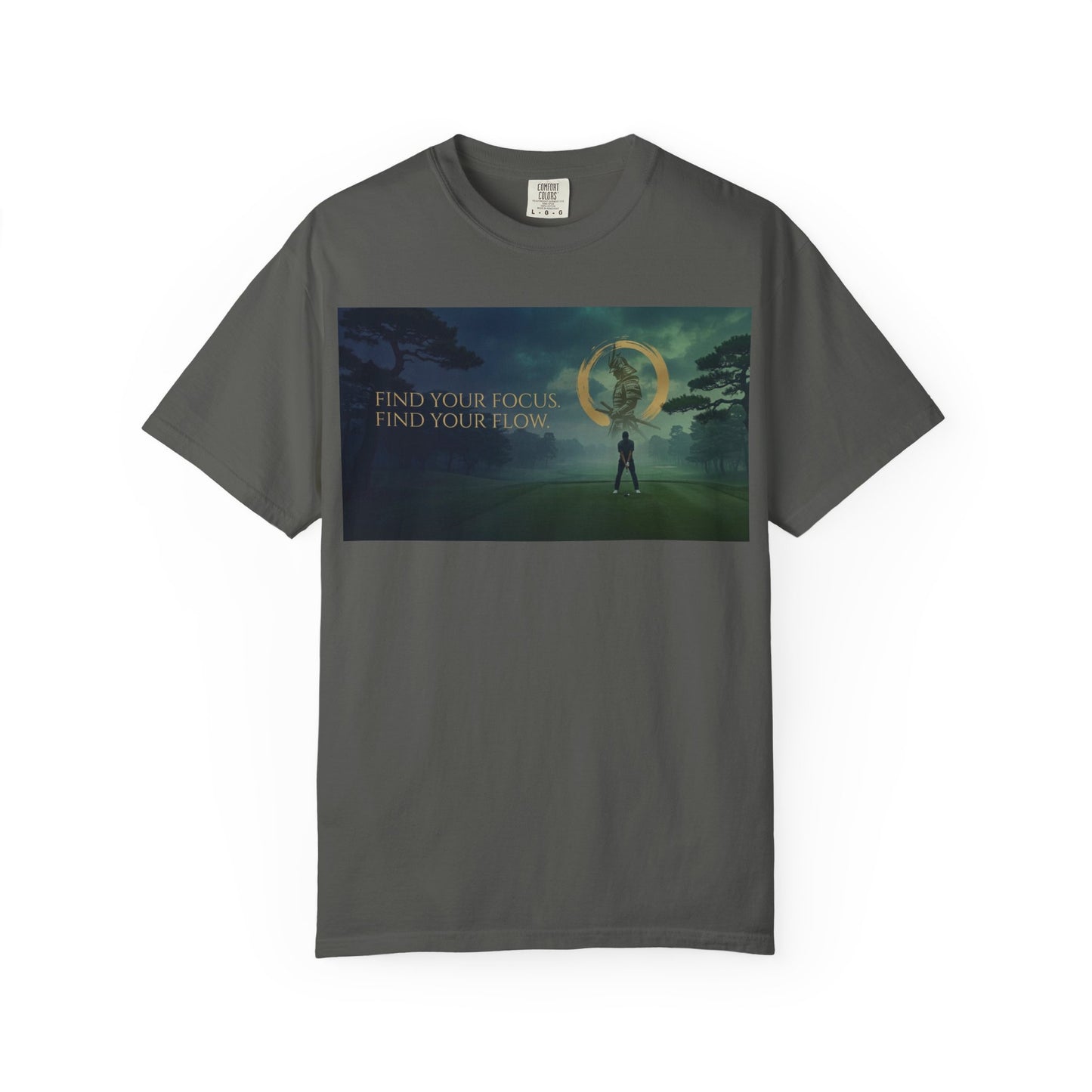 Zen Spot Golf Custom "Find Your Focus" Landscape Graphic T-Shirt