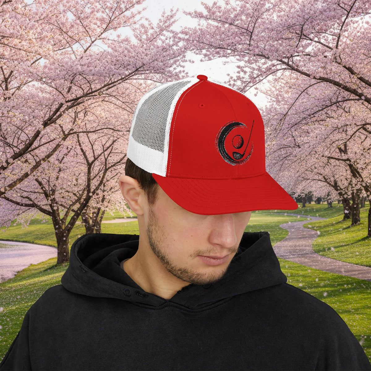 Embroidered "Zen Spot" Golf Logo Trucker Cap