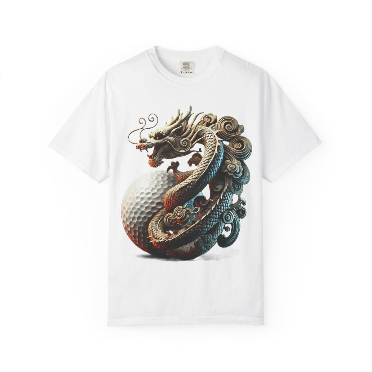 Dragon Golf Ball Chest and Back Graphic T-Shirt