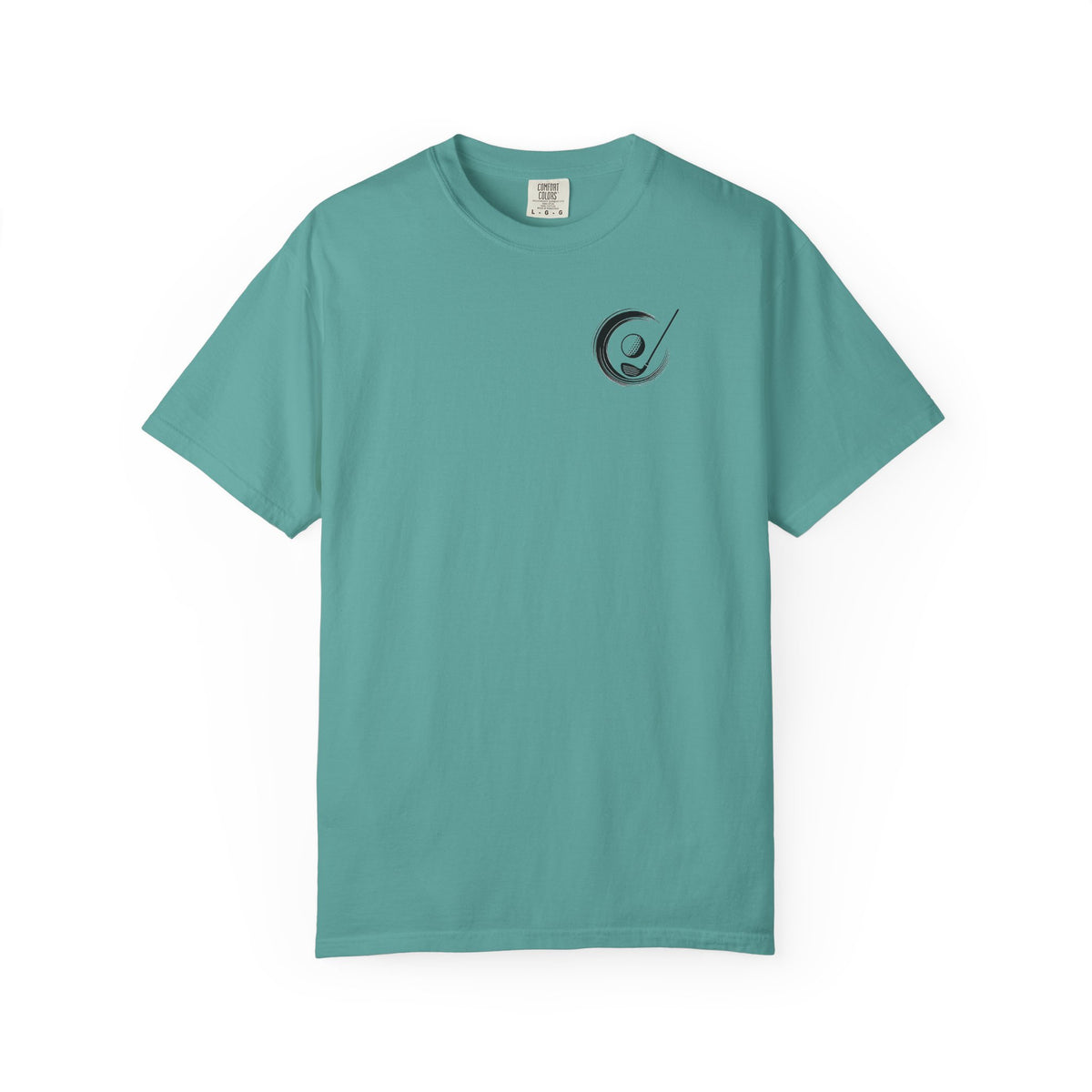 Enso Circle Golf  Stroke Chest Sunset Warrior Samurai Golfer Back Graphic T-Shirt
