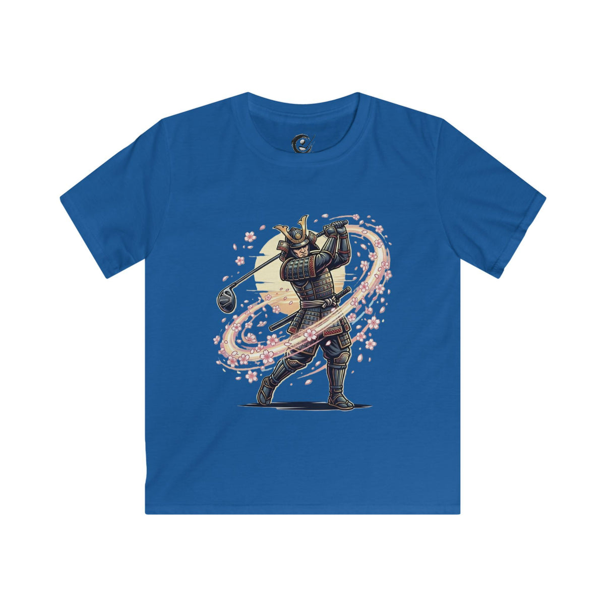 Samurai Golfer Blossom Swing Kids Graphic T‑Shirt