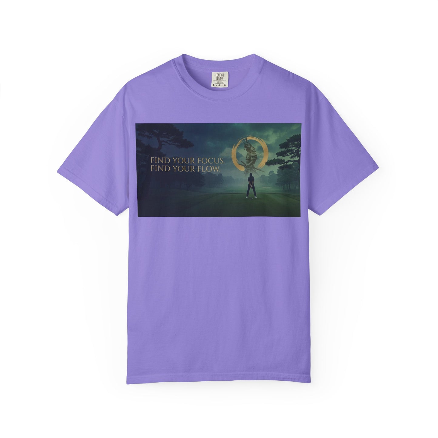Zen Spot Golf Custom "Find Your Focus" Landscape Graphic T-Shirt