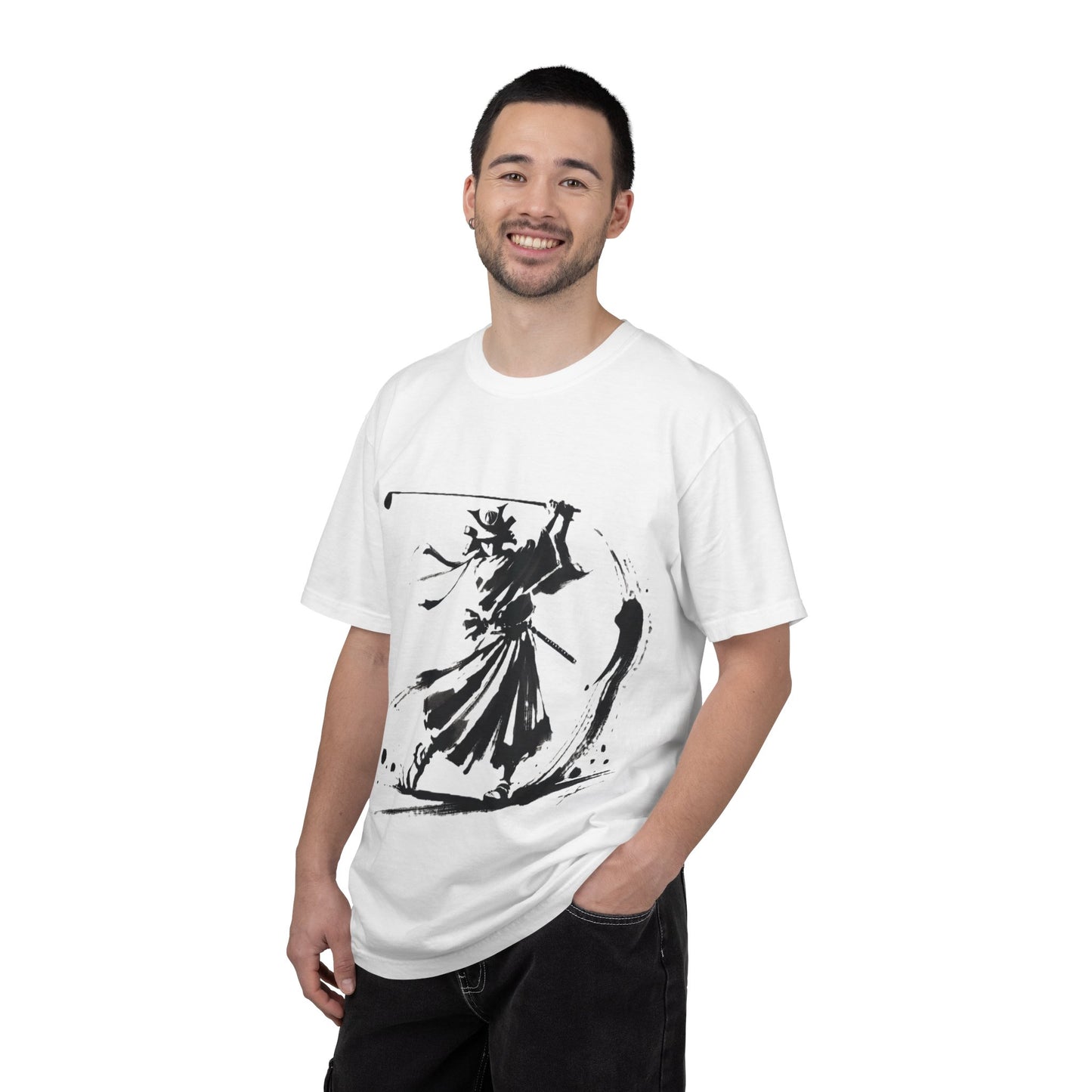 Samurai Brushstroke T-Shirt — Ink Samurai Graphic Tee