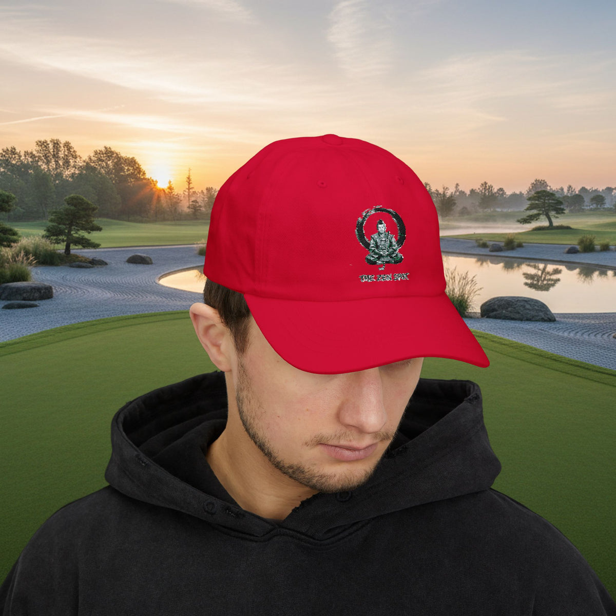 Embroidered Zen Monk Golfer Dad Cap